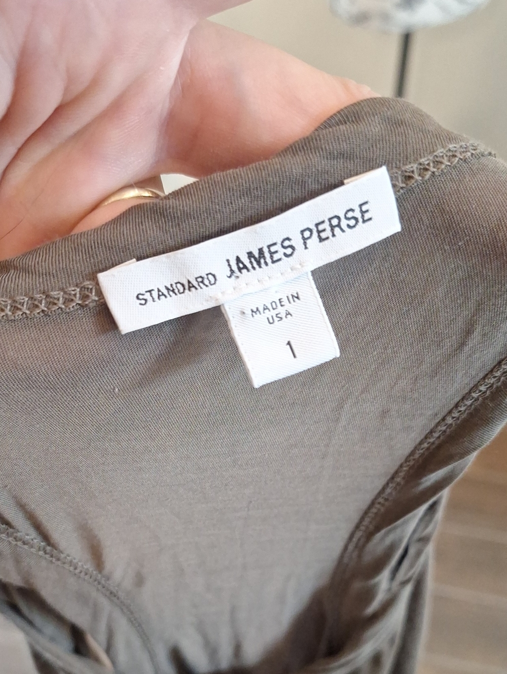 Standard James Perse Ruched Blouson Dress In Olive Green Size 1 / Small - Picture 3 of 12